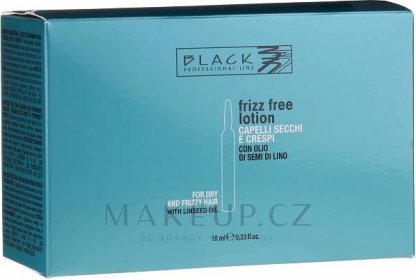 Black Professional Line Anti-Frizz - Ampule na vyrovnání neposlušných a vlnitých vlasů