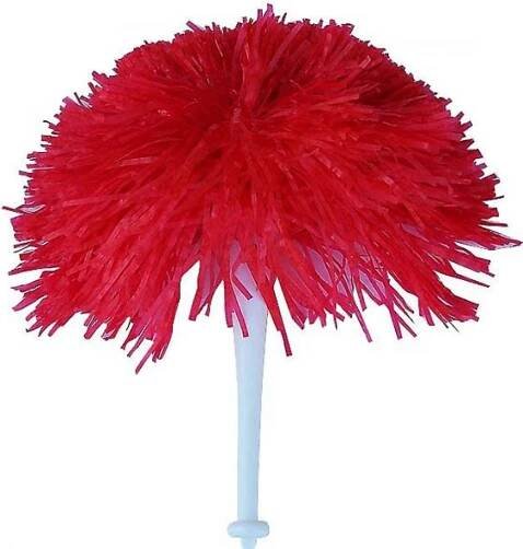 POMPONY GO-GO POMPON S HŮLKOU ČERVENÝ