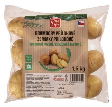 Fine Life Brambory 50/ 70 B CZ čerstvé 1,5 kg - Varný typ B - přílohové, Brambory, batáty, Zelenina, Čerstvé, chlazené