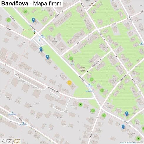 Barvičova - mapy | Kurzy.cz