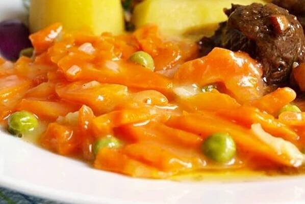 Recept : Dušená mrkev s hráškem II.