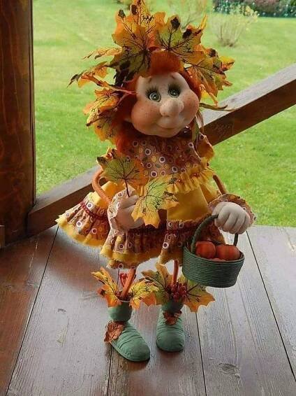 2017-10-05_10-16-14 | Soft sculpture, Sculpted doll, Fall decor