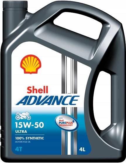 550053586 SHELL Advance 4T Ultra Motorový olej 10W-40, 4l, Plne synteticky olej pro Motocykl