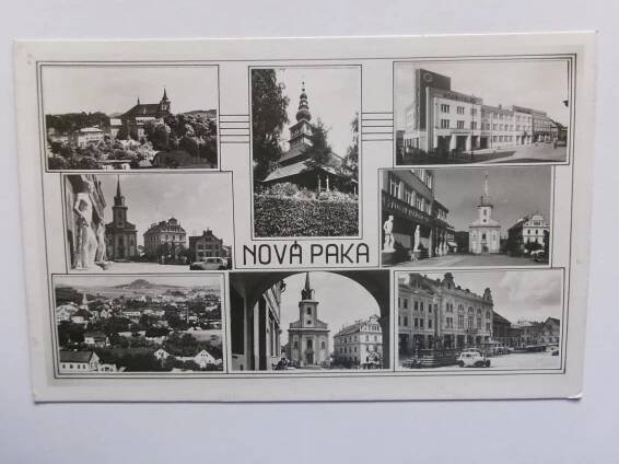 Nová Paka - několik partií na město - Pohlednice místopis