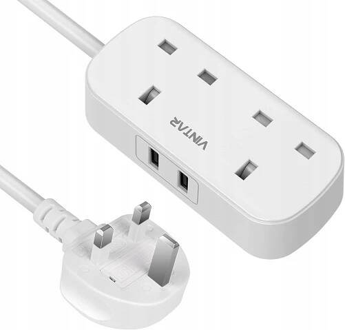 Lišta Elektrická, USB vintar bílá zástrčka UK
