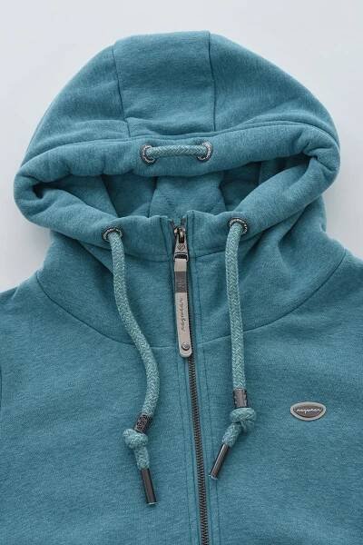 TYRKYSOVÁ MIKINA S KAPUCÍ RAGWEAR Neska Zip