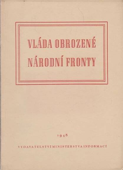 Vláda obrozené národní fronty - Antikvariát Dlážděná
