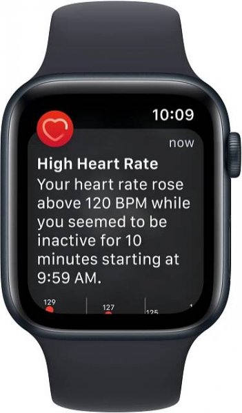 Apple Watch SE (2022) 44mm Temně inkoustový hliník s temně inkoustovým sportovním řemínkem