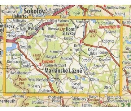 02 Slavkovský les a Mariánské lázně - nástěnná turistická mapa 90 x 60 cm (Provedení stříbrný, Varianta magnetická mapa)