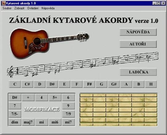 Kytarové akordy - ihned zdarma ke stažení - Slunečnice.cz