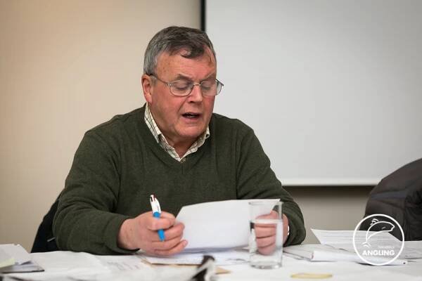 Chairman Joe O'Donnell reads the Chairman Address at the Trim Athboy Anglers AGM