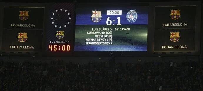 Neuvěřitelné se stalo skutečností, Barcelona po výhře 6:1 postoupila