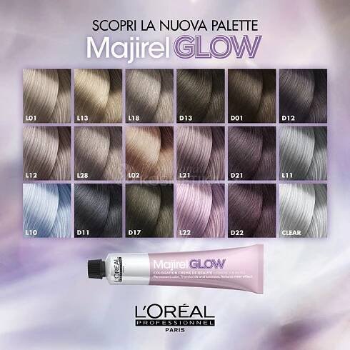 L´oréal Professionnel Majirel Glow - transparentní permanentní barva 50 ml — Profesionální kosmetika