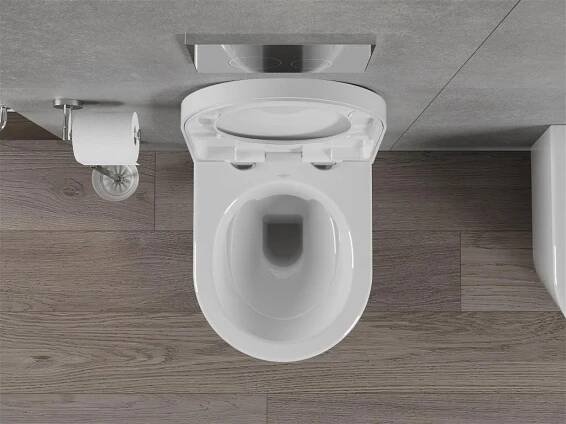 MEXEN/S - WC předstěnová instalační sada Fenix Slim s mísou WC Rico + sedátko softclose, bílá (61030478000)