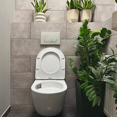 ZÁVĚSNÁ WC MÍSA CARLO MINI FLAT TORNADO N RIMLESS REA Výška výrobku 37 cm