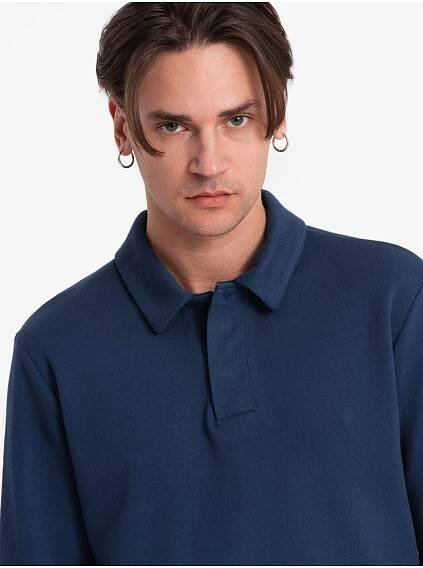 Pánská mikina OMBRE OM-SSNZ-0149 DARK BLUE velikost: S : ALTISPORT.cz