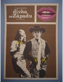 Dívka ze Západu (filmový plakát, film USA 1965, režie Elliot Silverstein, Hrají: Jane Fonda, Lee Marvin, Michael Callan)