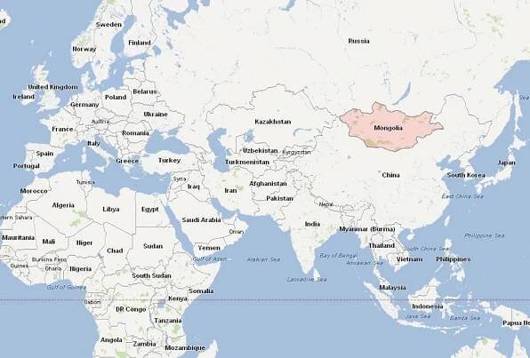 Mongolsko mapa asie - Mapa Mongolska mapa asie (Východní Asie - Asie)
