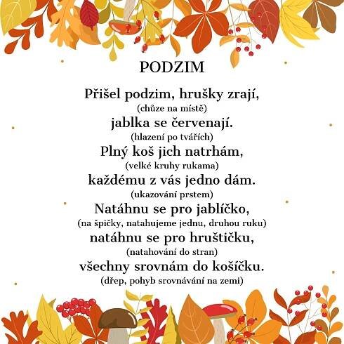 Básnička Podzim - Učitelky ze školky