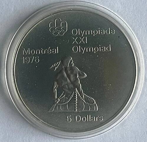 5 Dollars Olympiáda Montreal 1976, Ag 0,925 (24,30 g) | Aukro
