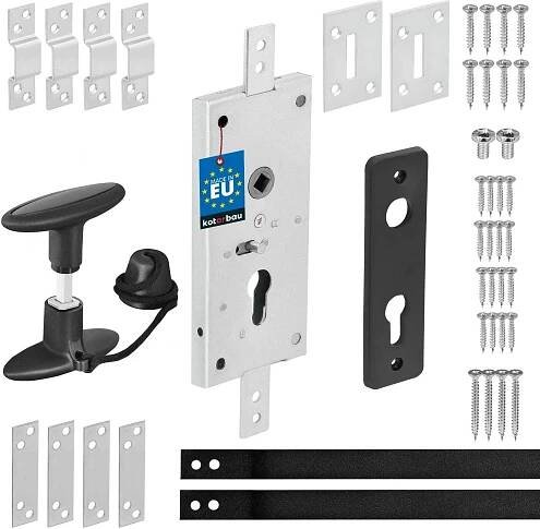 KOTARBAU® zámek garážových vrat 60 mm ocelová sada zámku garážových vrat profilová vložka pro garážová vrata nahoru a dolů zámek zámku dveří sada dveřního kování