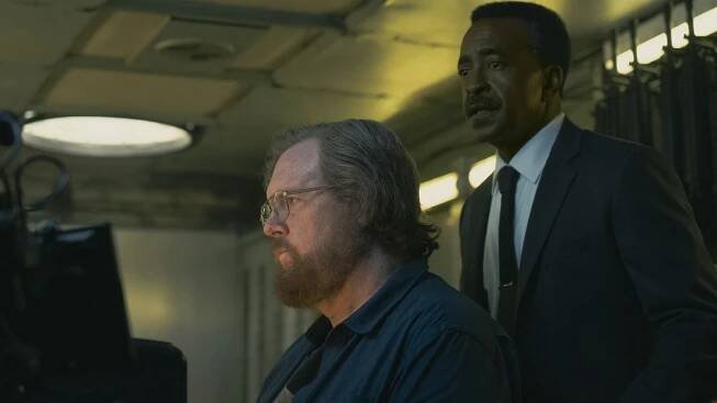 (L-R) Steve Agee and Tim Meadows in "Peacemaker" season 2