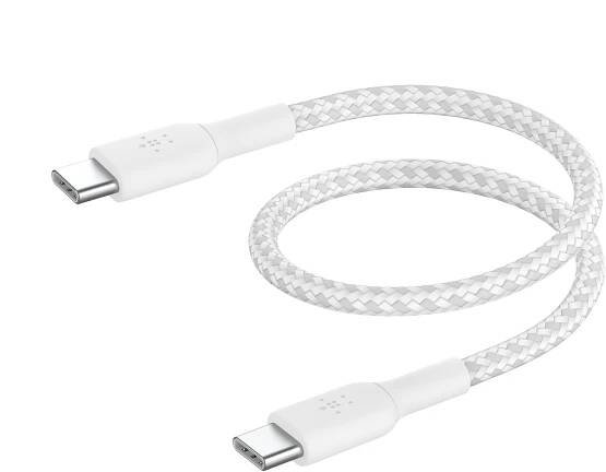 Belkin BOOST CHARGE™ USB-C/USB-C kabel, 15cm, bílý - odolný | NC Computers s.r.o.