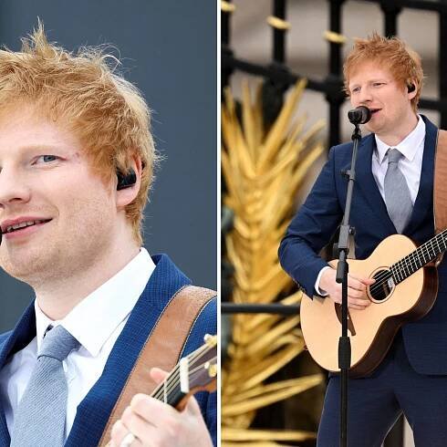 Ed Sheeran performs beautiful 'Perfect' at Jubilee pageant in tribute to the Queen's marriage