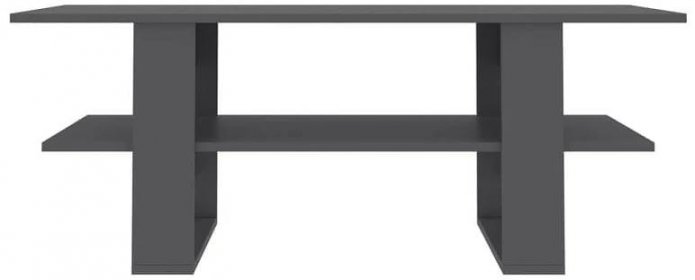 Greatstore Konferenční stolek šedý 110 x 55 x 42 cm dřevotříska