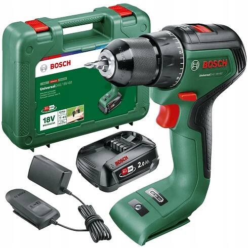 Aku vrtačka 1x2Ah BOSCH UniversalDrill 18V-60