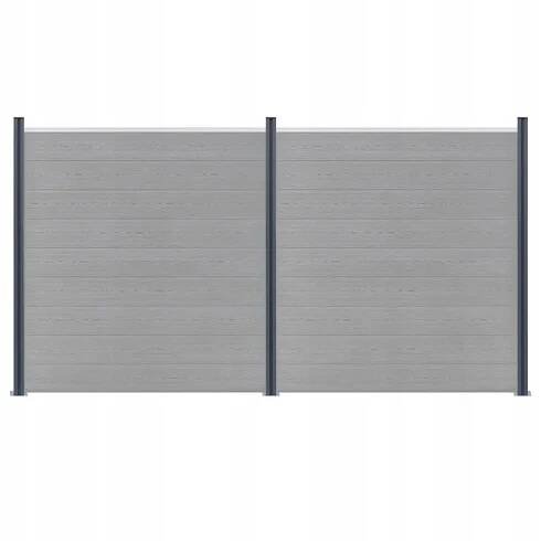 vidaXL Plotové sloupky, 3 ks, tmavě šedé, 185 cm, hliník