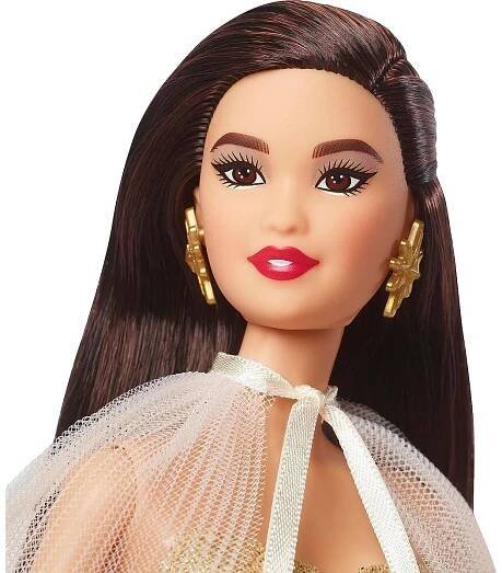 Mattel Barbie Vánoční panenka černovláska 2023
