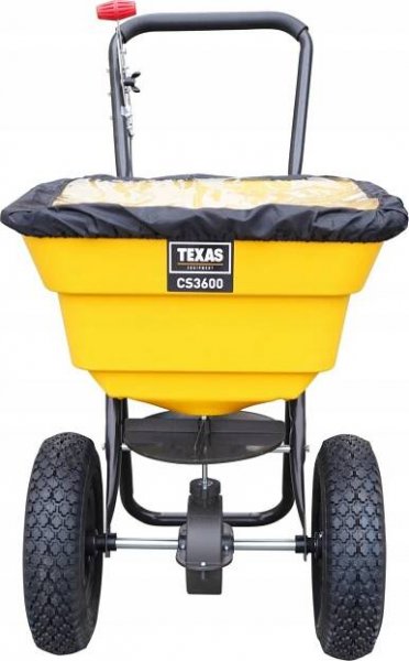 TEXAS CS3600 SECÍ STROJ ROZMETADLO HNOJIVA NA SŮL A PÍSEK 36 KG Napájení ruční