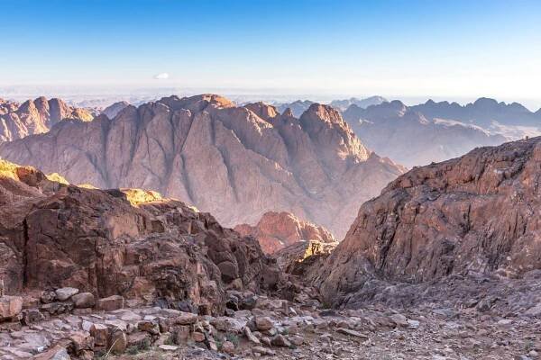 Mount Sinai, Mount Mojžíš v Egyptě. — Stock obrázek
