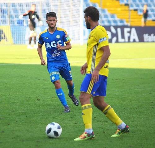 Fotbalisté Zlína (ve žlutých dresech) v 5. kole FORTUNA:LIGY hostili Teplice.