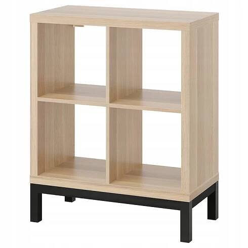 IKEA KALLAX Regál s rámem dub mořený/černý 77x94 cm