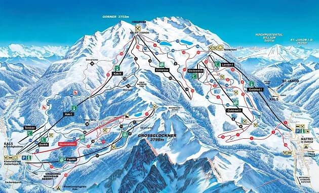 Trail map Großglockner Resort Kals-Matrei
