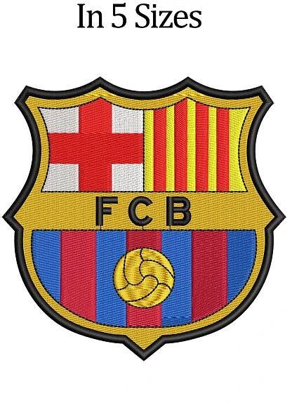 FC Barcelona Embroidery design. Machine Embroidery Design. Football Embroidery design. 5 size. Best price. High quality. Colorful.