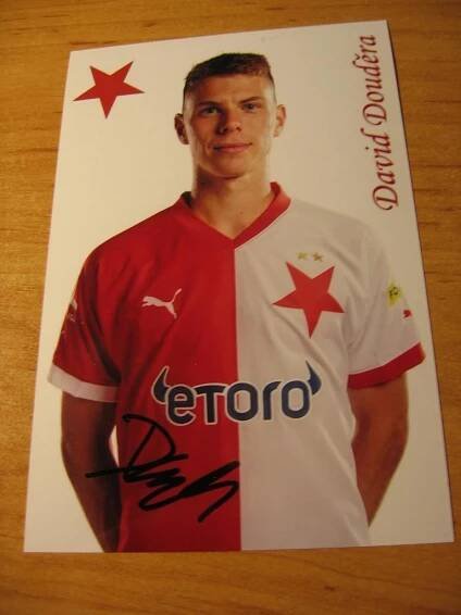 ++++ David DOUDĚRA - Slavia Praha - orig. autogram - Ostatní sběratelské předměty