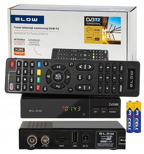 Tuner dekodér TV DVB-T DVB-T2 H.265 HEVC USB HDMI