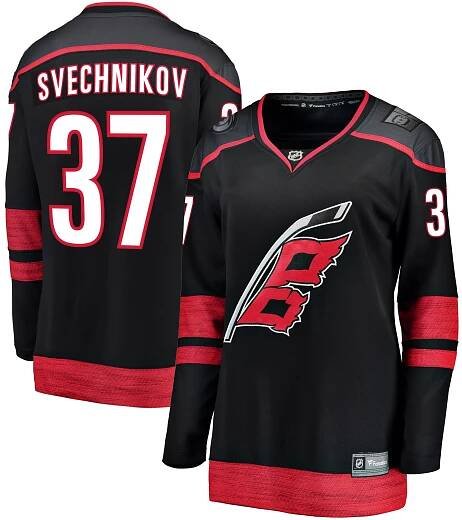 Women's Carolina Hurricanes Andrei Svechnikov Fanatics Black Home Breakaway Player Jersey