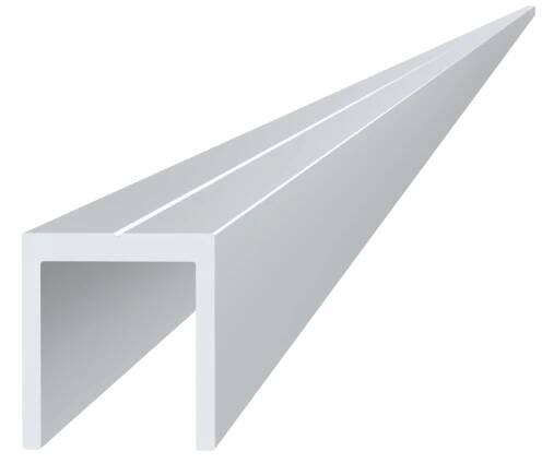 Pohony bran a vrat U profil 20,5x22x6000 mm, materiál EN AW-6060 T66, přírodní hliník bez povrchové úpravy, cena za KUS