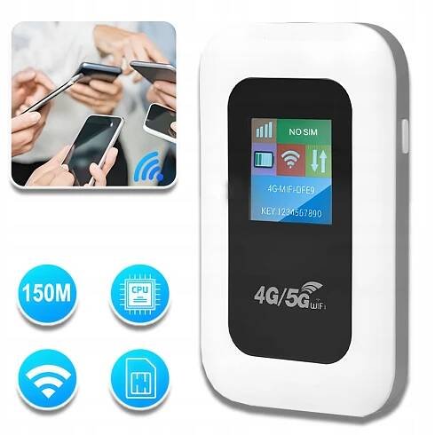 MOBILNÍ WI-FI HOTSPOT PŘENOSNÝ WIFI ROUTER 4 G LTE SIM BEZDRÁTOVÝ MODEM