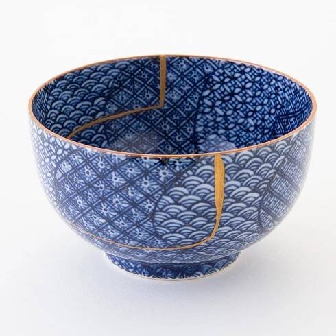 Authentic Kintsugi Sake Cup Syonzui Mon pattern