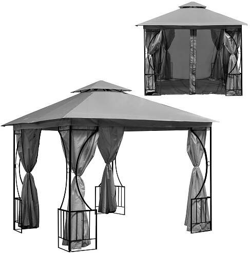 Stan - zahradní pavilon 2v1 3x3 m, moskytiéra a plné stěny MultiGarden