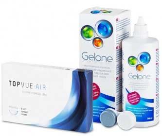 TopVue Air (6 čoček) + roztok Gelone 360 ml