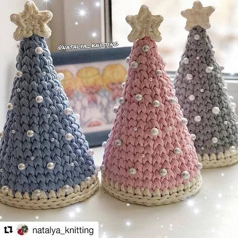 Árvores de Natal de Tricô para Decoração