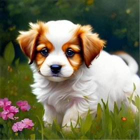 Bezplatný obrázek: Čistokrevný kokršpaněl štěně, umělá inteligence umělecká díla