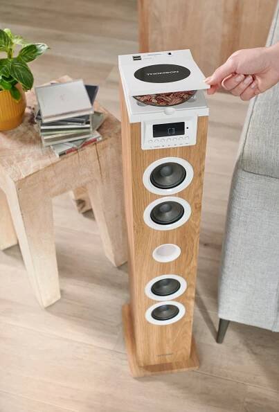 Thomson DS121CD Multimediální věž Přehrávač CD Bluetooth USB RÁDIO FM Značka Thomson