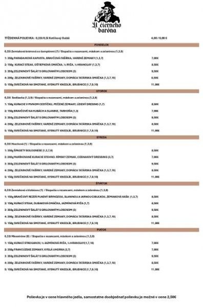 Denné menu Košický región - zoznam menu | restauracie.sk